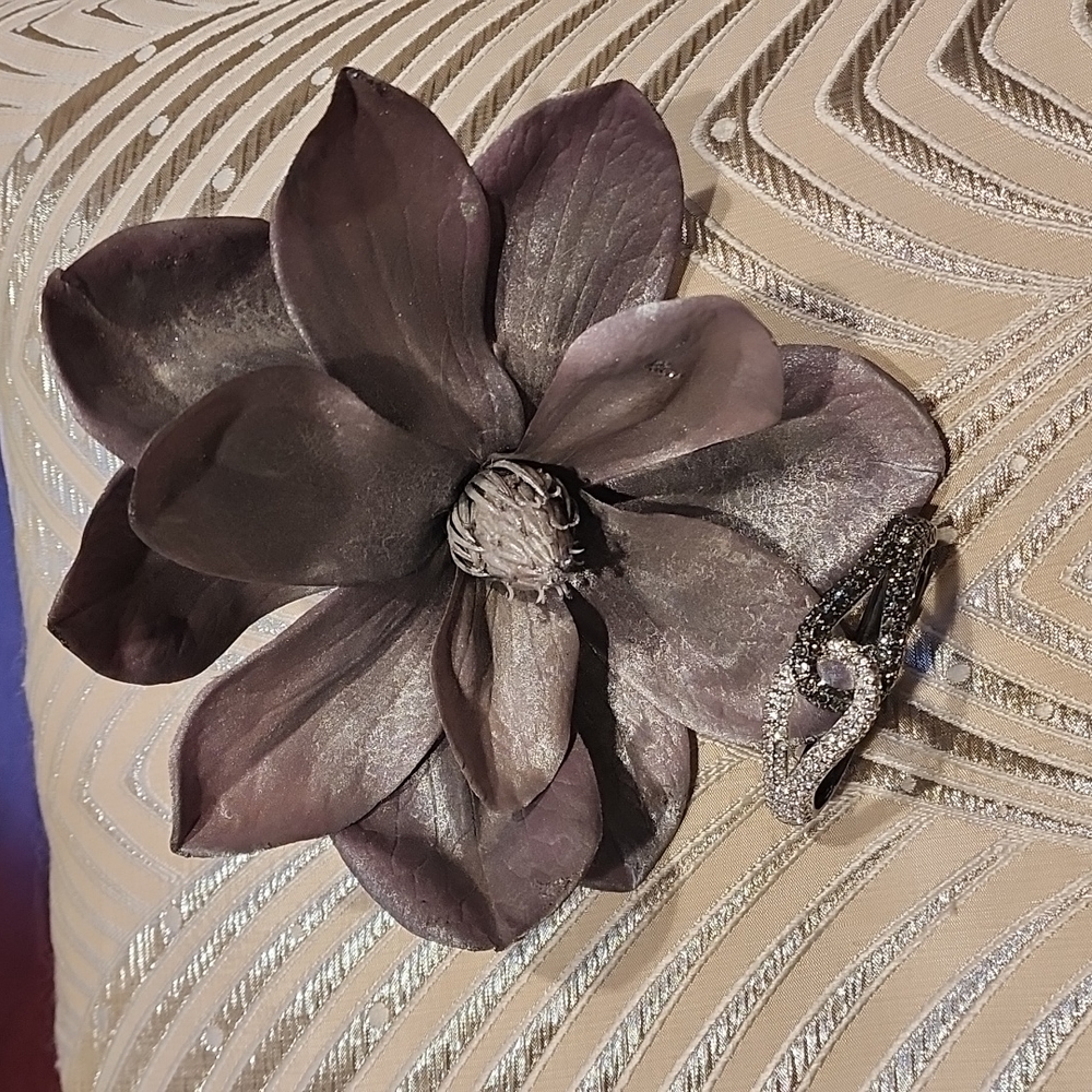 Nolan Miller Vintage Gunmetal Pave Black/Clear Crystal Cuff Bracelet